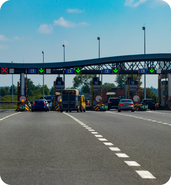 Facilitate cashless toll fee collection using RFID technology for uninterrupted vehicle flow.